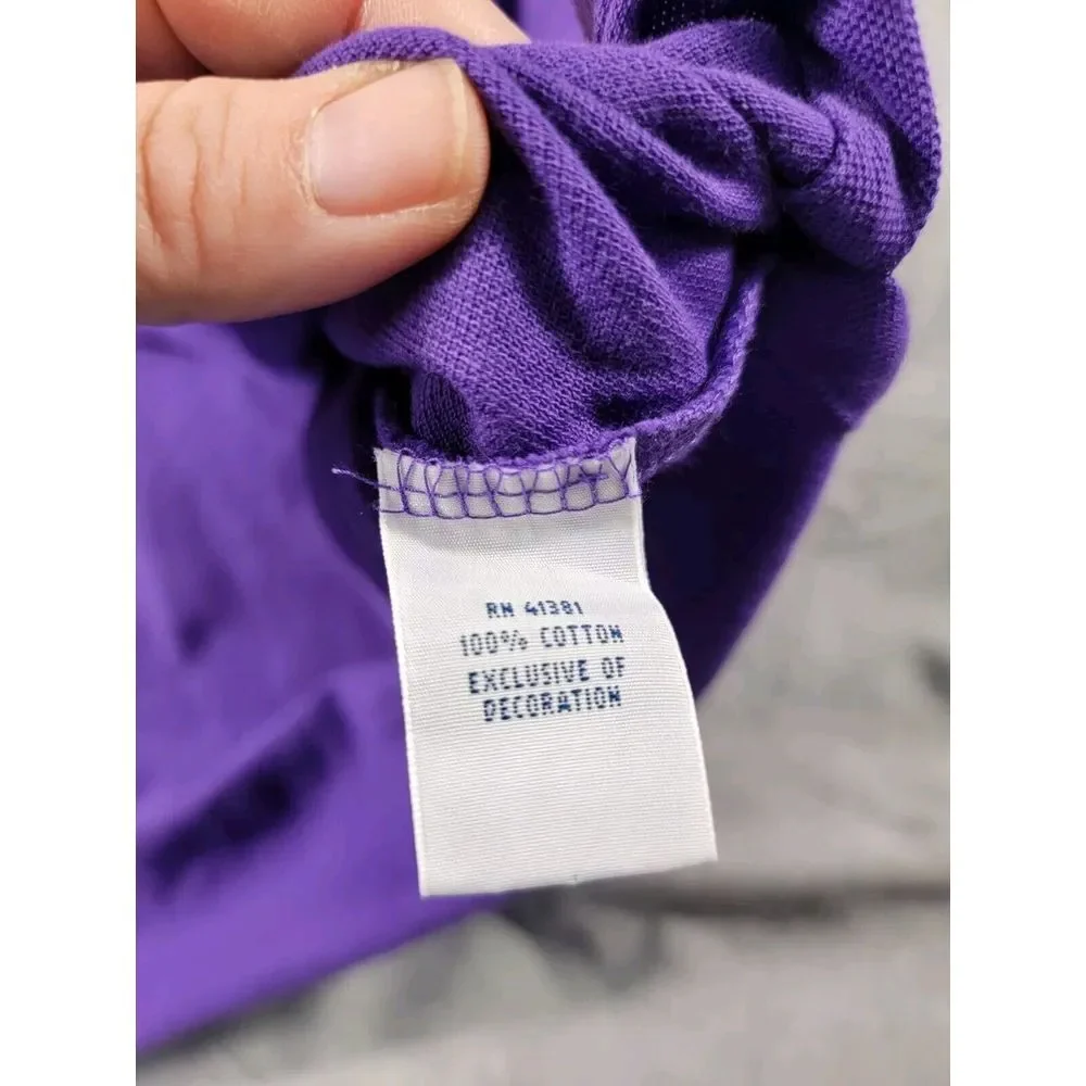 Polo Ralph Lauren Custom Fit Purple Big Riders Logo Mens‎ Large Short Sleeve